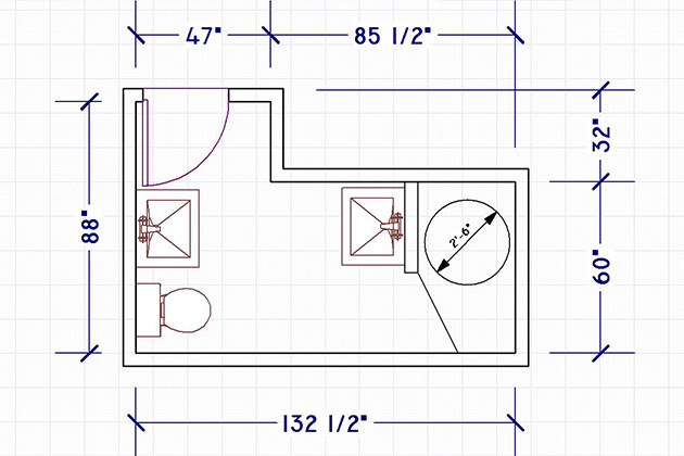 Plan petite salle de bain Paris