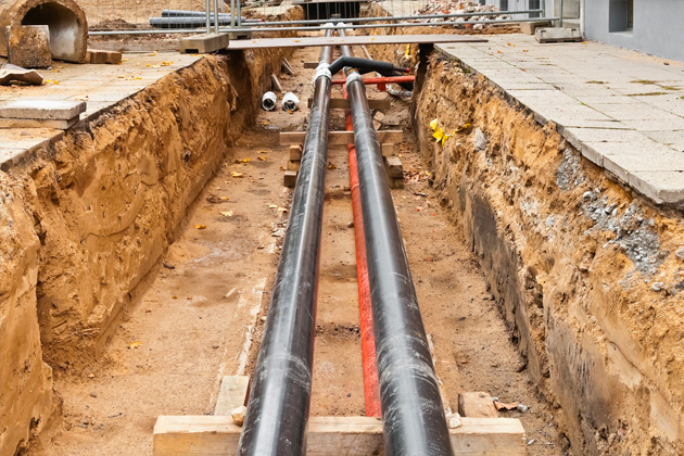 travaux canalisations sous le sol