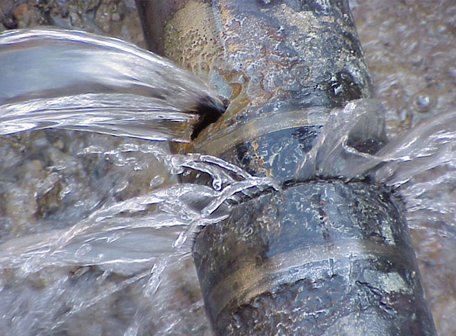 fuite d'eau apparente